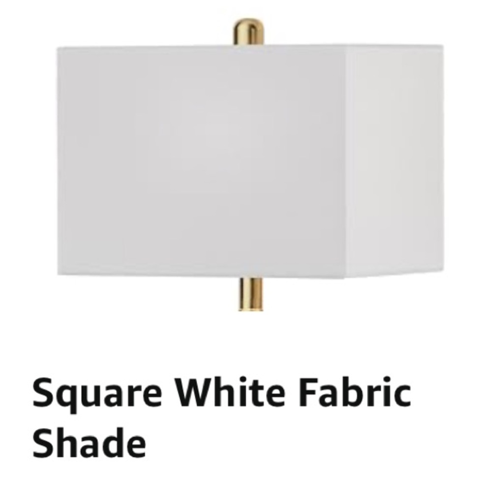 NEW! 2 Touch Control Table Lamps Rectangle Shade Faux Leather Snakeskin White - Picture 11 of 13